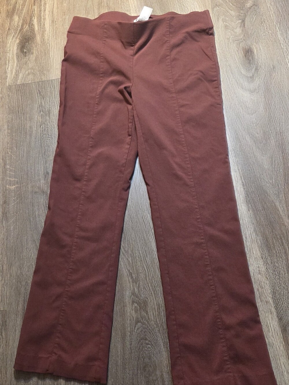 89th + Madison Burgundy Pull On Bootcut Ponte Pants Size Med
